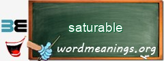 WordMeaning blackboard for saturable